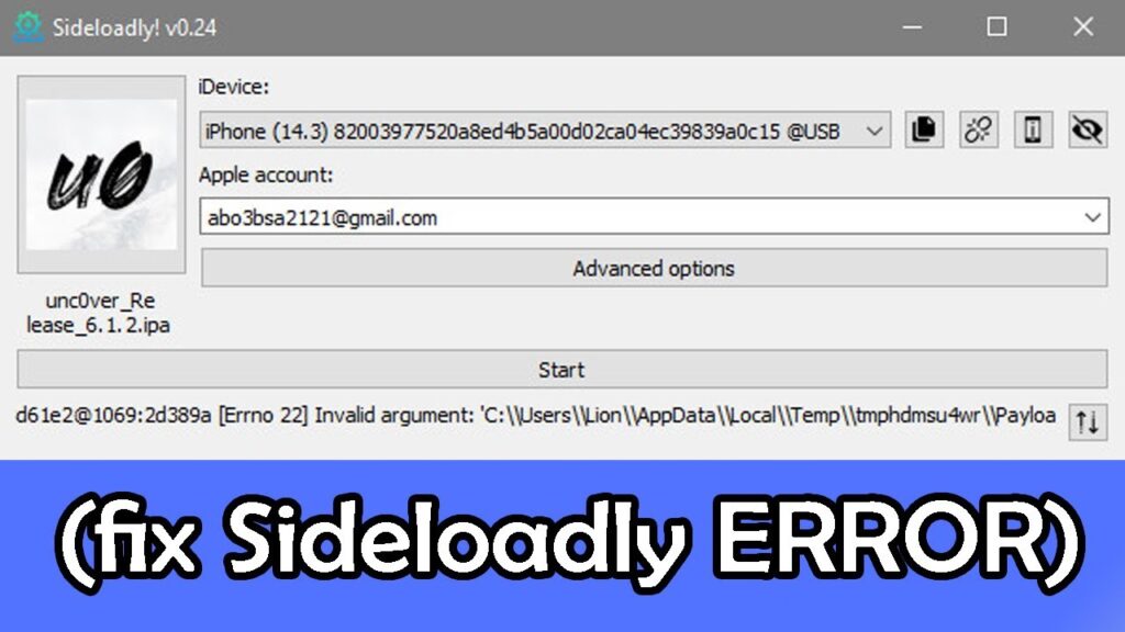 fix sideloadly errors