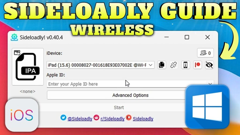 Tutorial Sideload IPA With Sideloadly Wireless